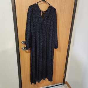 Black and White Polka Dot Maxi Dress